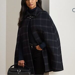 Lauren Ralph Lauren Windowpane Cape ISO ONLY NOT FOR SALE!